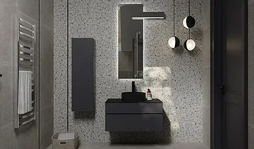 Шкаф-пенал подвесной Raval Decent 33 антрацит Dec.04.110/P/A/RL