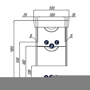 Тумба-умывальник Aquaton Сильва 50 дуб макиато 1A2117K1SIW50, 2