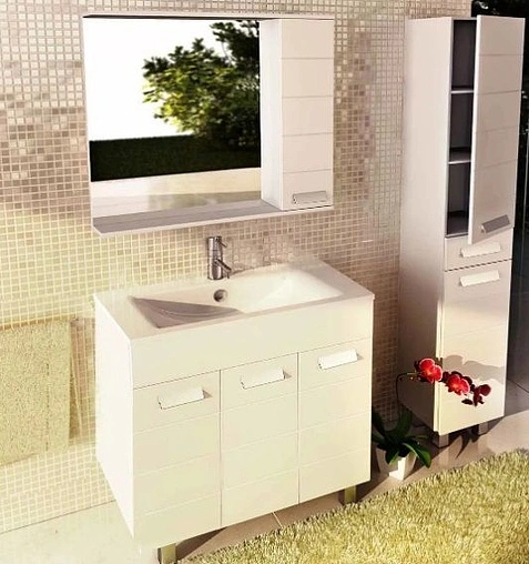 Шкаф-зеркало Comforty Модена 90 R белый 00003124108CF