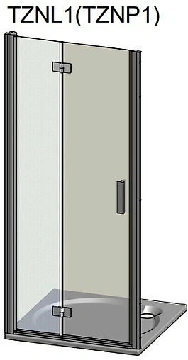 Дверь в нишу 1100мм прозрачное стекло Roltechnik Tower Line TZN1/1100 P 739-110000P-00-02