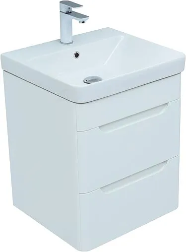 Тумба под умывальник подвесная Aquanet София 50 белый глянец 00274171