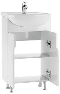 Тумба-умывальник напольный Айсберг Лилия 50 белый DA2001T+46200081927581, 4