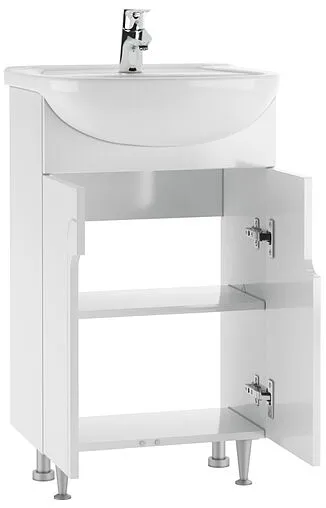 Тумба-умывальник напольный Айсберг Лилия 50 белый DA2001T+46200081927581