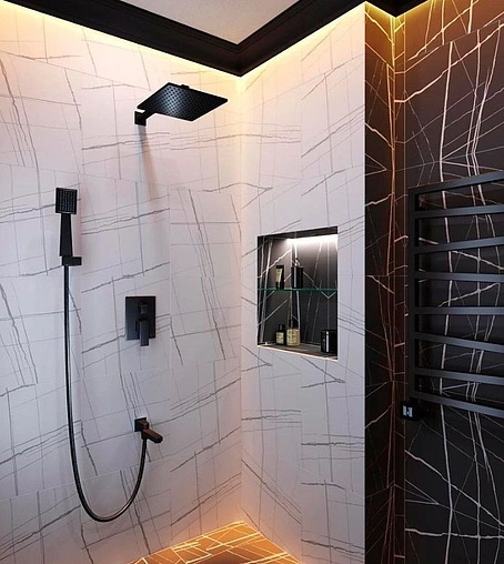 Душевая система со смесителем для ванны Timo Selene чёрный матовый SX-3069/03SM