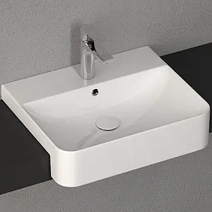 Раковина ISVEA Sott'Aqua 58 белый 10SQ51058SV Раковина ISVEA Sott'Aqua 58 белый 10SQ51058SV, 1