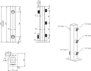 Корпус группы безопасности расширительного бака до 50 кВт ¾&quot; Sever 1925037, 2