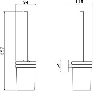 Ёршик для унитаза Aquatek Европа хром AQ4110CR, 2