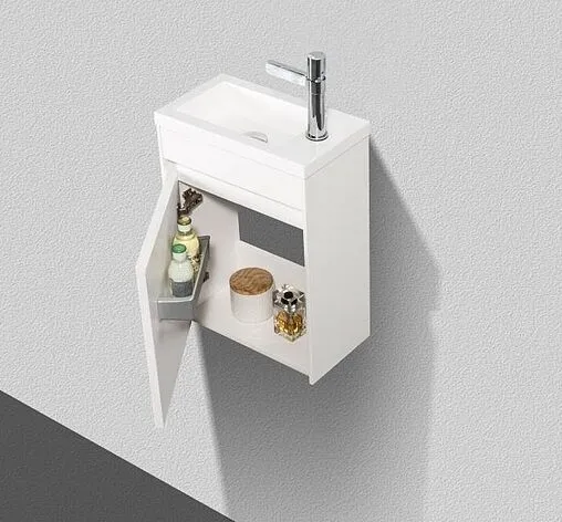 Тумба под умывальник подвесная BelBagno PIETRA MINI 40 R Bianco Lucido PIETRA MINI-400-1A-SO-BL-R