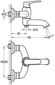 Смеситель для ванны Swedbe Terracotta терракотовый 2551 Смеситель для ванны Swedbe Terracotta терракотовый 2551, 2