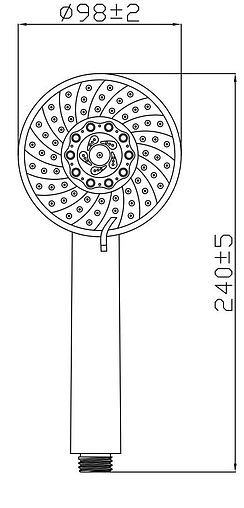Лейка ручного душа Gross Aqua Nova хром GA3057
