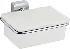 Держатель для ватных дисков Fixsen Kvadro белый/хром FX-61318