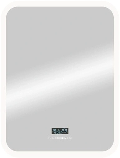 Зеркало с подсветкой Continent Glamour Led 68.5 с музыкальным блоком, с подогревом белый ЗЛП148