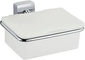 Держатель для ватных дисков Fixsen Kvadro белый/хром FX-61318, 1