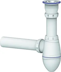 Сифон бутылочный для раковины Unicorn белый А210, 1