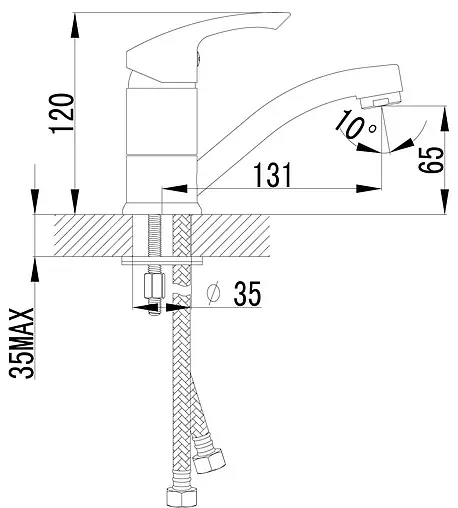 Смеситель для раковины Lemark plus Strike хром LM1107C