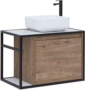 Тумба-умывальник подвесная Aquanet Nova Lite LOFT 75 R дуб рустикальный 00261657+ Тумба-умывальник подвесная Aquanet Nova Lite LOFT 75 R дуб рустикальный 00261657+, 1