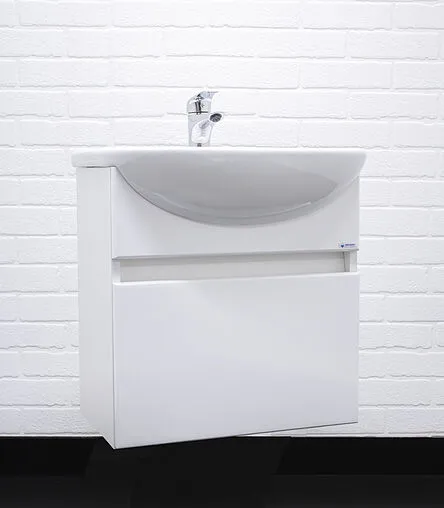 Тумба под умывальник подвесной Айсберг Элегия 50 белый DA3005T