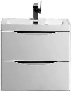 Тумба-умывальник подвесная BelBagno ANCONA-N 60 Bianco Lucido ANCONA-N-600-2C-SO-BL+EA-600-LVB, 1