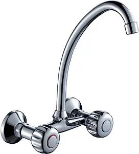 Смеситель для кухни настенный Rossinka хром K02-73, 1