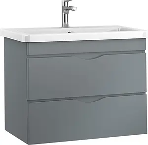 Тумба-умывальник подвесная ISVEA Neo 80 серый 21NGS329080E Тумба-умывальник подвесная ISVEA Neo 80 серый 21NGS329080E, 1