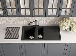 Мойка кухонная Omoikiri Kitagawa 100-2-GR leningrad grey 4993804 Мойка кухонная Omoikiri Kitagawa 100-2-GR leningrad grey 4993804, 4