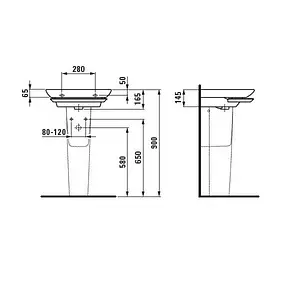 Пьедестал Laufen Palace белый 8.1970.0.000.000.1 Пьедестал Laufen Palace белый 8.1970.0.000.000.1, 2