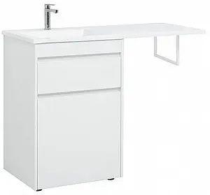 Тумба-умывальник напольная над стиральной машиной Aquanet Токио 120 L белый 00239290+00235499, 1