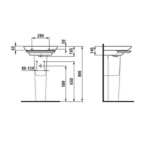 Пьедестал Laufen Palace белый 8.1970.0.000.000.1