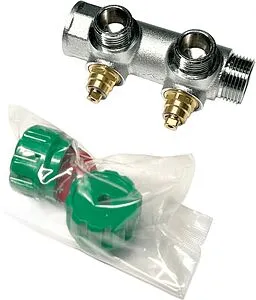 Коллектор регулирующий проходной 2 отвода ¾"в/н x ½"н Uni-fitt 414C3220 Коллектор регулирующий проходной 2 отвода ¾"в/н x ½"н Uni-fitt 414C3220, 5