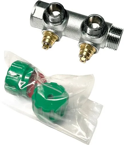 Коллектор регулирующий проходной 2 отвода ¾&quot;в/н x ½&quot;н Uni-fitt 414C3220