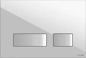 Клавиша смыва для унитаза Cersanit Movi 60187 стекло/белый, 1