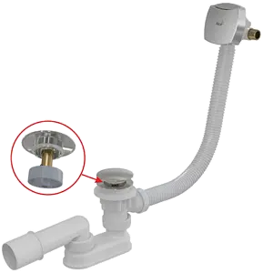 Слив-перелив для ванны с функцией налива AlcaPlast хром A508CKM Слив-перелив для ванны с функцией налива AlcaPlast хром A508CKM, 1