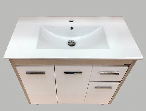 Тумба-умывальник напольная Comforty Тулуза 90 белый/сосна лоредо 00004152036CF