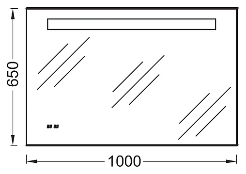 Зеркало с подсветкой Jacob Delafon Replay 100 с подогревом EB1161-NF
