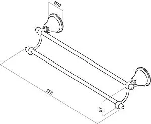 Полотенцедержатель Am.Pm 5 O Clock хром A25336400 Полотенцедержатель Am.Pm 5 O Clock хром A25336400, 2