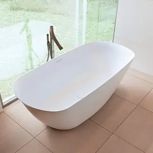 Ванна отдельностоящая из искусственного камня Riho Bilo 165x77 белый B128001105, 3