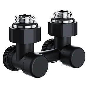 Узел нижнего подключения радиатора угловой ¾"ек x ¾"ек (½"н) Royal Thermo Design черный RANDU11234BL Узел нижнего подключения радиатора угловой ¾"ек x ¾"ек (½"н) Royal Thermo Design черный RANDU11234BL, 1