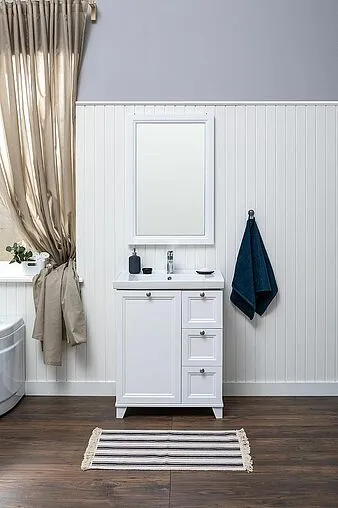 Тумба-умывальник напольная Aquanet Амели 70 белый 00261988+641600