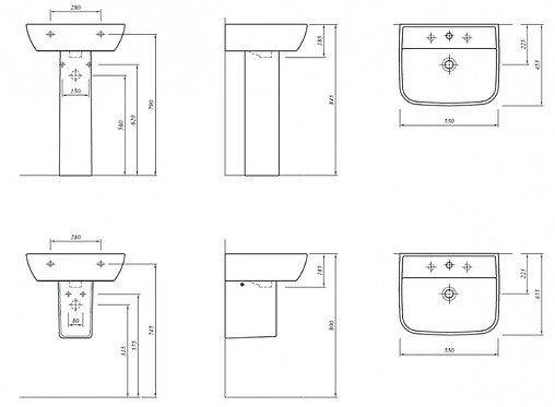 Раковина Kale Babel 55 белый 7111110400