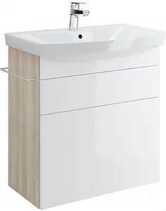 Тумба-умывальник Cersanit Smart 70 белый/ясень B-SU-SMA-CA70/Wh+S-UM-CAR70/1-w, 1