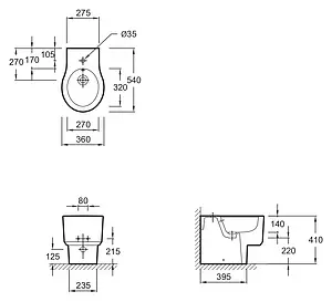 Биде напольное Jacob Delafon Formilia белый E4775-00 Биде напольное Jacob Delafon Formilia белый E4775-00, 2