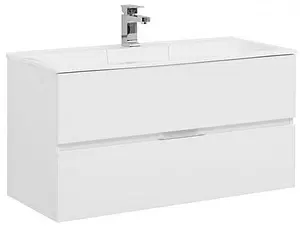 Тумба-умывальник подвесная Aquanet Алвита 100 белый 00235341+00222717, 1