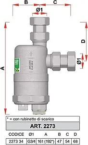 Фильтр-дешламатор ¾&quot;нг х ¾&quot;нг Far Compactfar FA 2273 34, 2