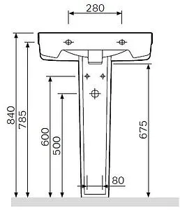 Пьедестал Am.Pm Bliss L белый C534910WH Пьедестал Am.Pm Bliss L белый C534910WH, 2