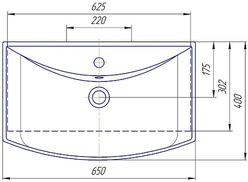 Раковина Kirovit Стиль 65 белый 4640021062296