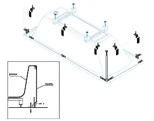 Комплект креплений для экранов Cezares CZR-SCR-FIX-3-KIT, 2