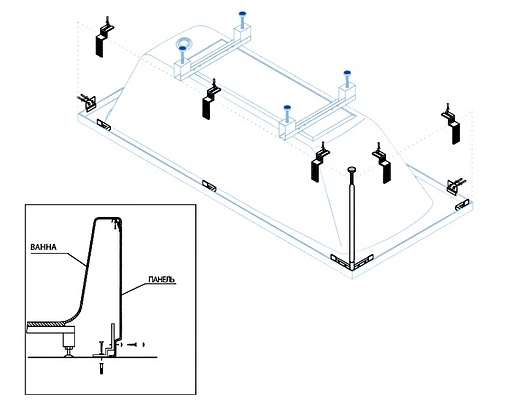 Комплект креплений для экранов Cezares CZR-SCR-FIX-3-KIT