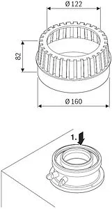 Решетка защитная для приточного канала Ø 160мм Buderus FC-O110 7747101689, 2