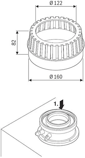 Решетка защитная для приточного канала Ø 160мм Buderus FC-O110 7747101689