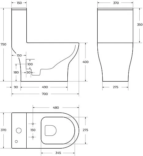 Унитаз-компакт безободковый BelBagno Lounge белый BB8618CPR-MN/SC